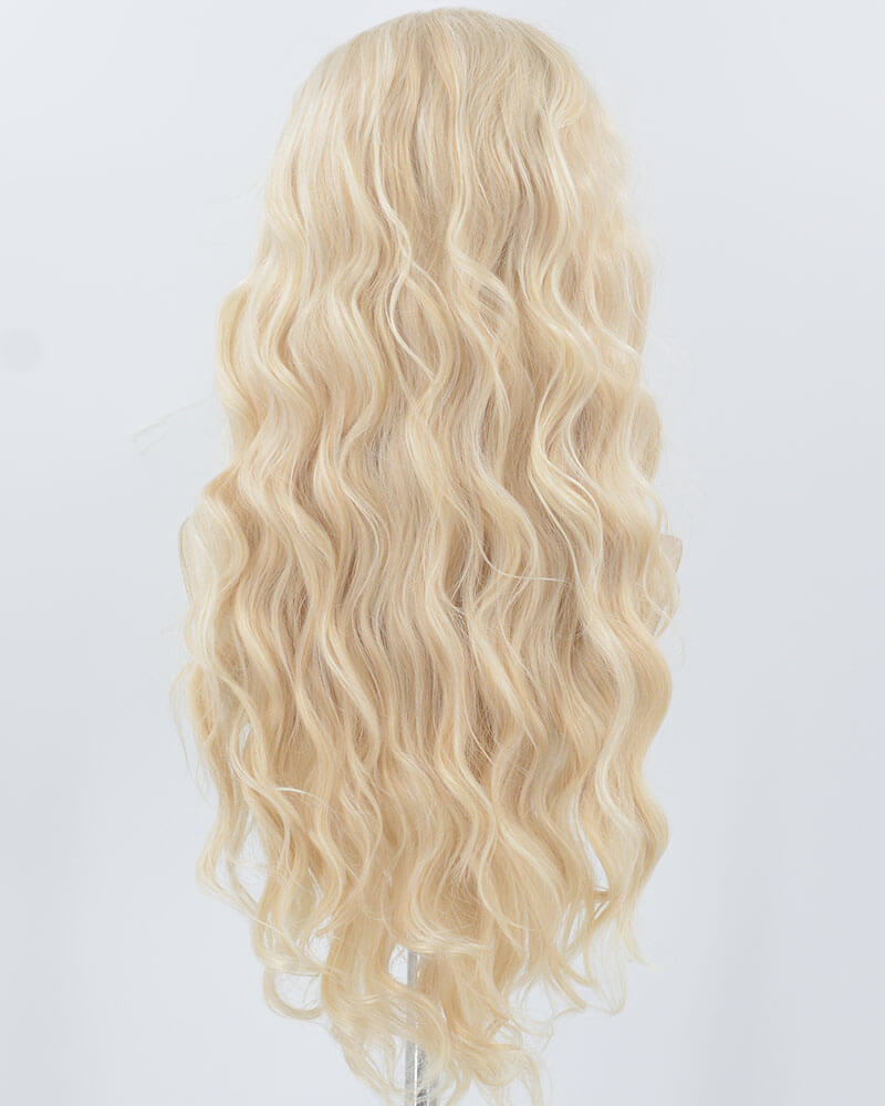Mixed Blonde Wavy Synthetic Lace Front Wig WW760