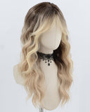 Ombre Blonde Curly Synthetic Wig HW777