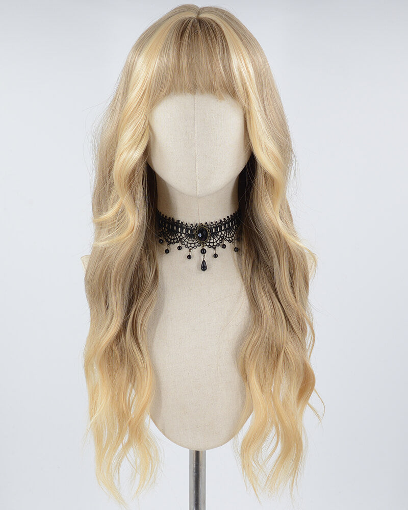 Blonde Brown Long Synthetic Wig HW442
