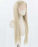 Ash Blonde Straight Synthetic Lace Front Wig WT220