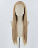 Long Blonde Brown Synthetic Lace Front Wig WW530