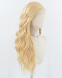 Blonde Curly Synthetic Lace Front Wig WW969