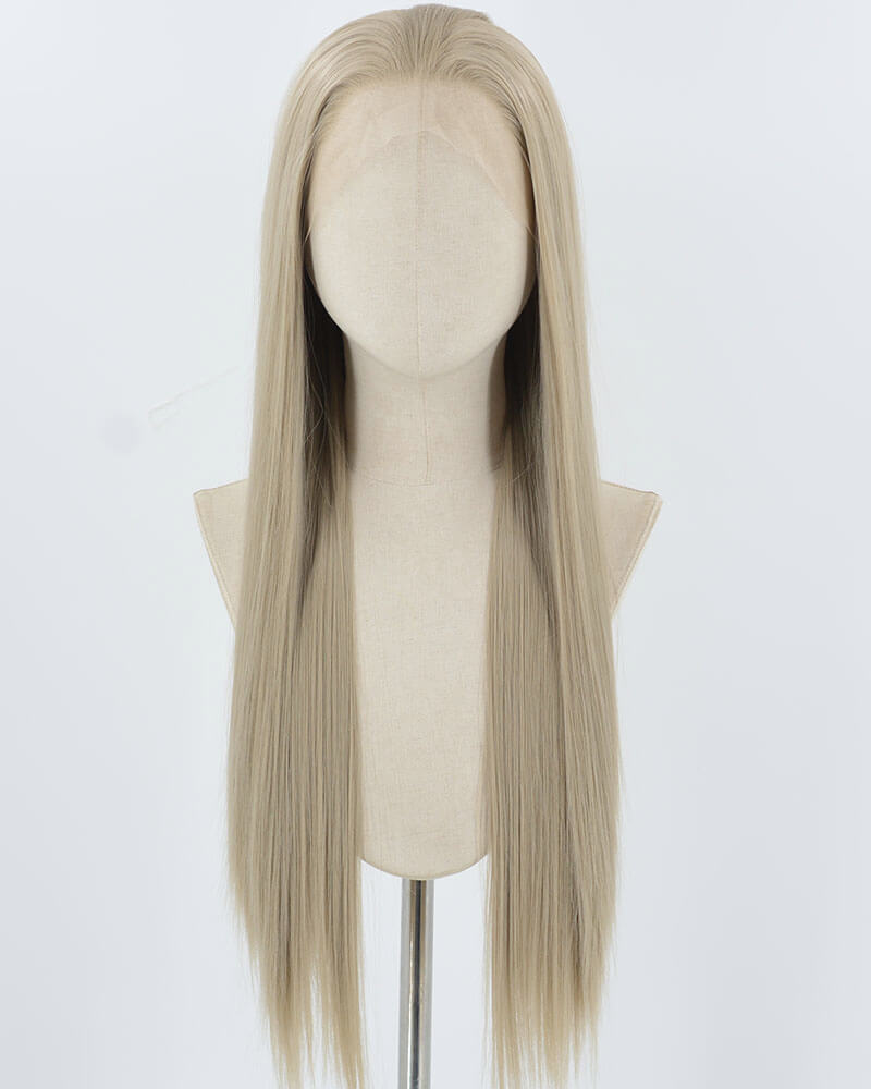 Blonde Long Straight Synthetic Lace Front Wig WW884