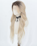 Ombre Blonde Long Wavy Synthetic Lace Front Wig WW1063