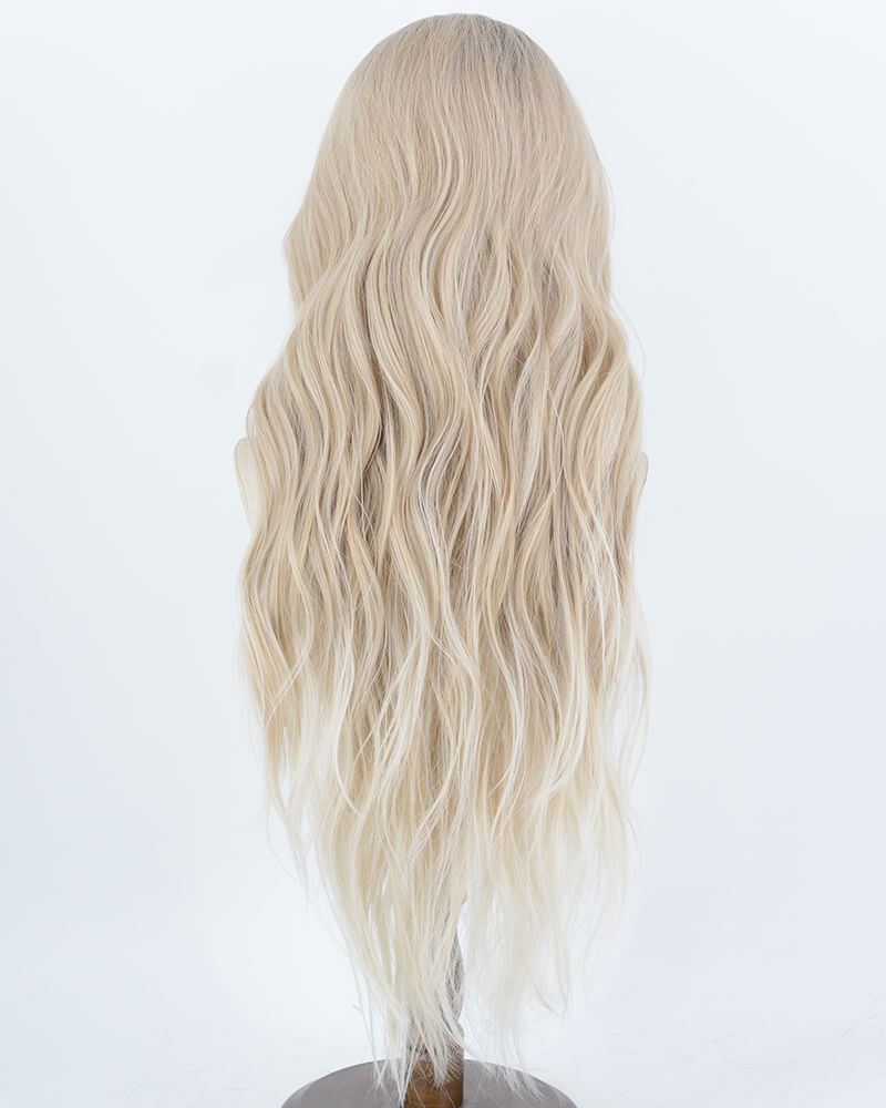 Ombre Blonde Long Wavy Synthetic Lace Front Wig WW1063