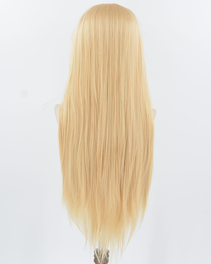 Blonde Straight Synthetic Lace Front Men's Wig MW065