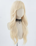 Long Blonde Wavy Synthetic Wig HW523