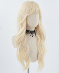 Long Blonde Wavy Synthetic Wig HW523