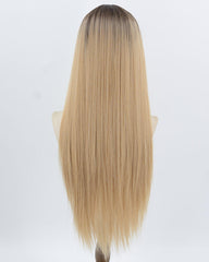 Ombre Blonde Straight Synthetic Wig HW772