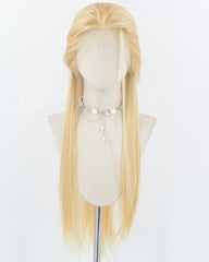 Blonde Straight Synthetic Lace Front Men's Wig MW065