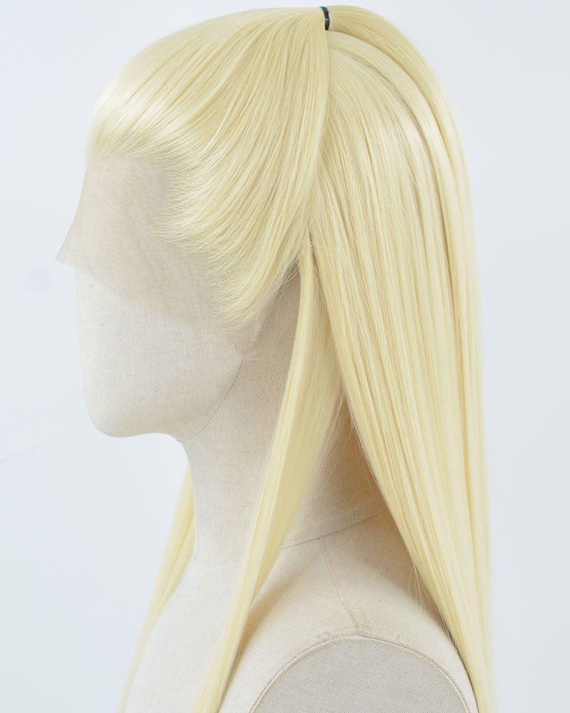 613 Blonde Straight Synthetic Lace Front Men's Wig MW054
