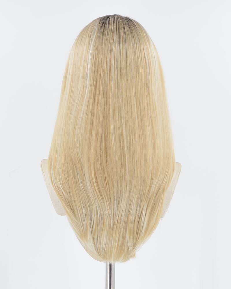 Ombre Blonde Strunk Stripe Synthetic Lace Front Wig WW700-1