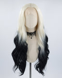 Blonde Ombre Black Synthetic Lace Front Wig WW391