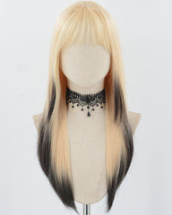 Blonde Ombre Black Synthetic Wig HW651
