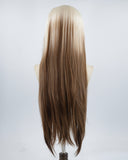 30Inch Blonde Ombre brown Synthetic Lace Front Wig WW539