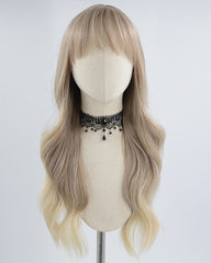 Ombre Blonde Wavy Synthetic Wig HW328