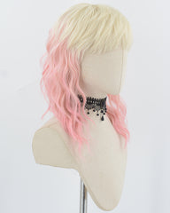 Blonde Ombre Pink Synthetic WigHW706