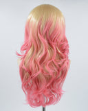Pink Skunk Stripe Blonde Synthetic Lace Front Wig WT226