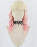 Blonde Ombre Pink Synthetic Wig HW706