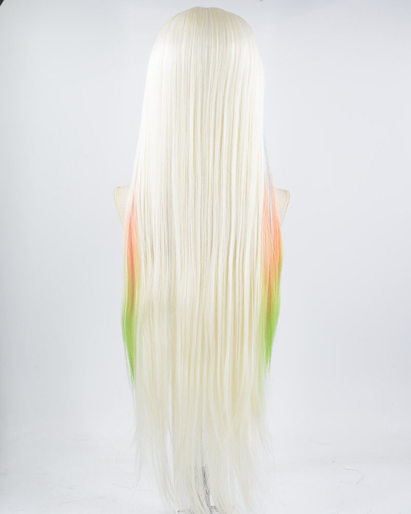 Blonde Rainbow Synthetic Lace Front Wig WW568