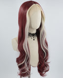 Blonde Mixed Wine Red Synthetic Lace Front Wig WW641
