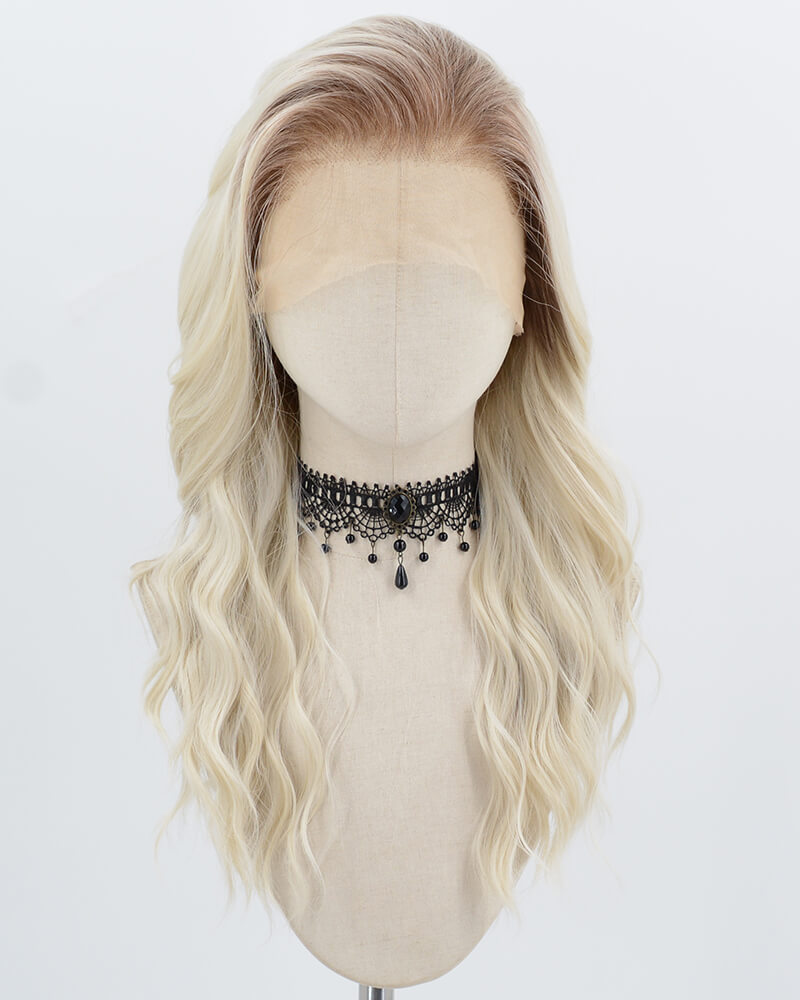 Ash Blonde Ombre Synthetic Lace Front Wig WW1007