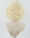 Short Wavy Blonde Synthetic Lace Front Wig WW131