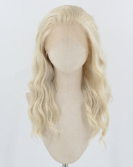 Ash Blonde Curly Synthetic Lace Front Wig WW930