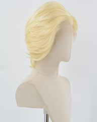 613 Blonde Short Synthetic Lace Front Men's Wig MW006