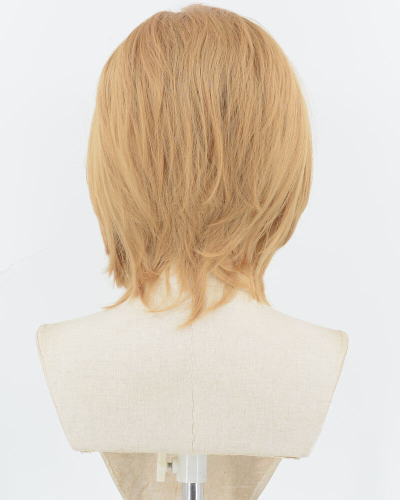 Blonde Short Synthetic Lace Front Men's Wig MW039