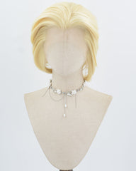 613 Blonde Short Synthetic Lace Front Men's Wig MW048