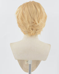 Golden Short Synthetic Lace Front Men's Wig MW003