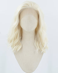 Platinum Blonde Curly Synthetic Lace Front Wig WW925
