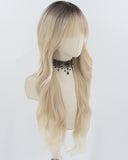 Ombre Blonde Wavy Synthetic Wig HW717