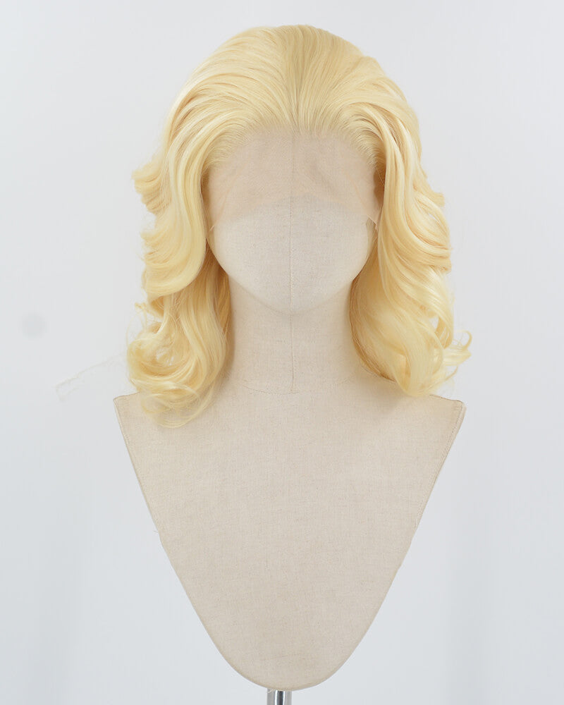 Blonde Wavy Short Synthetic Lace Front Wig WW955