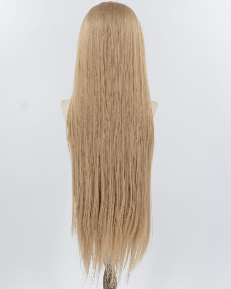 30Inch Long Dark Blonde Synthetic Lace Front Wig WW962