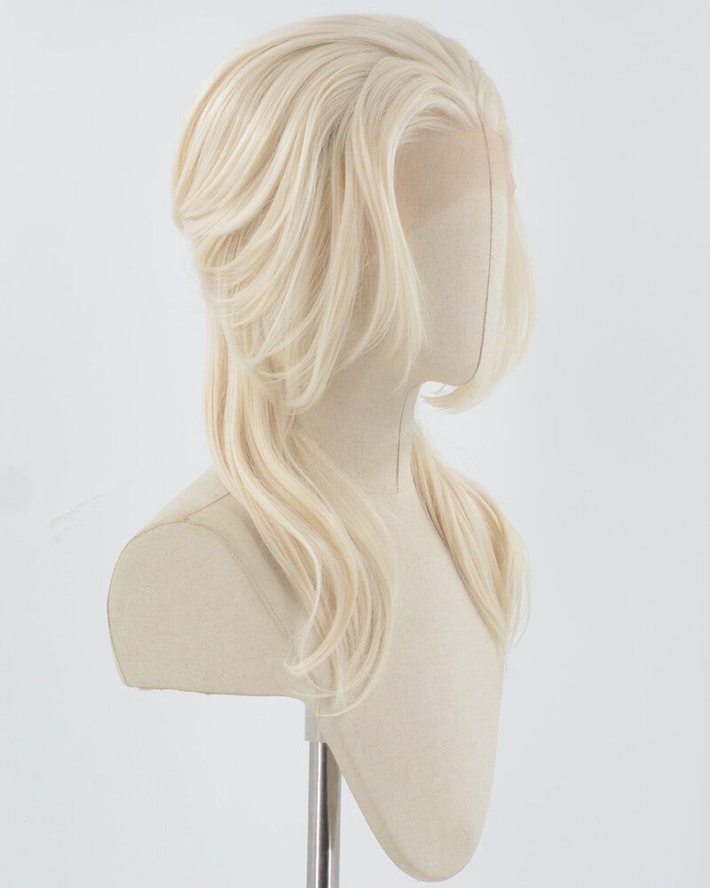 Platinum Blonde Cosplay Synthetic Lace Front Wig WW799
