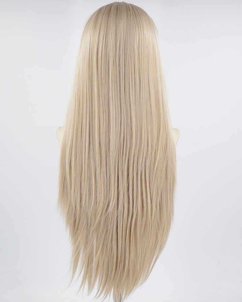 Long Ombre Blonde Synthetic Lace Front Wig WT019