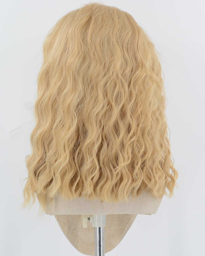 Curly Blonde Synthetic Lace Front Wig WW967