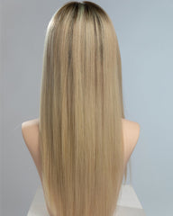 Ombre Blonde Straight Human Hair Wig HT040