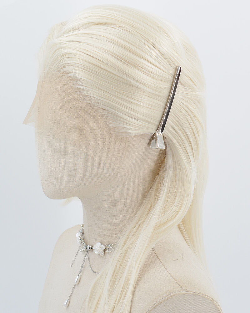 Platinum Blonde Cosplay Synthetic Lace Front Wig WW1016