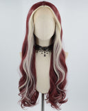 Blonde Mixed Wine Red Synthetic Lace Front Wig WW641