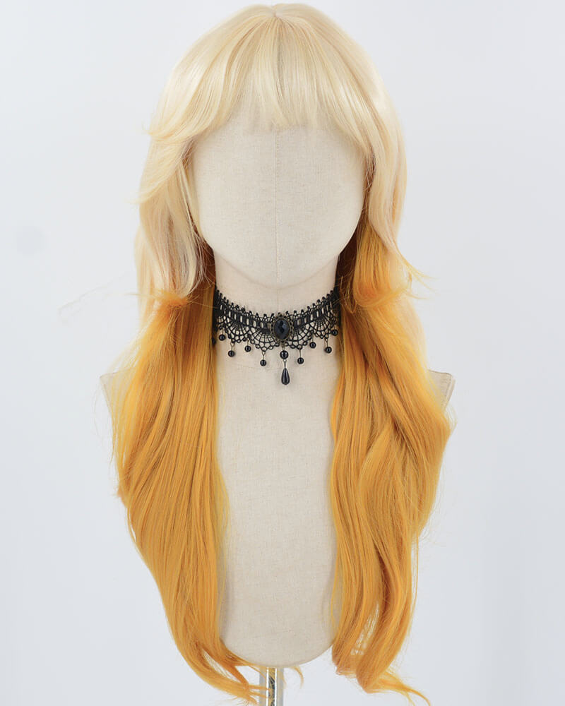 Orange Yellow Synthetic Wig HW646