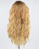 Ombre Blonde Curly Synthetic Wig HW425