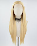 Blonde Straight Synthetic Lace Front Wig WW679