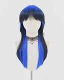 Blue Ombre Black Synthetic Wig HW469