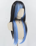 Blue Black Synthetic Wig HW753