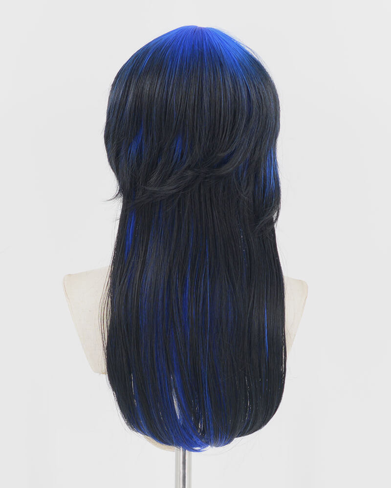 Blue Ombre Black Synthetic Wig HW469