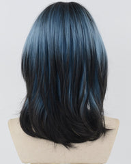 Black Ombre Blue Synthetic Wig HW594