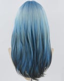 Blue Ombre Black Synthetic Wig HW624